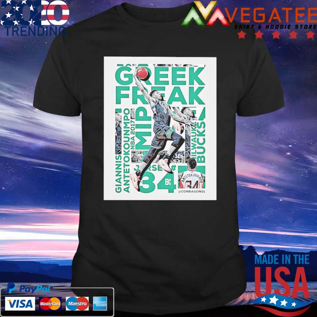 Greek Freak Giannis Antetokounmpo NBA 2017 Mvp shirt, hoodie, sweater, long  sleeve and tank top