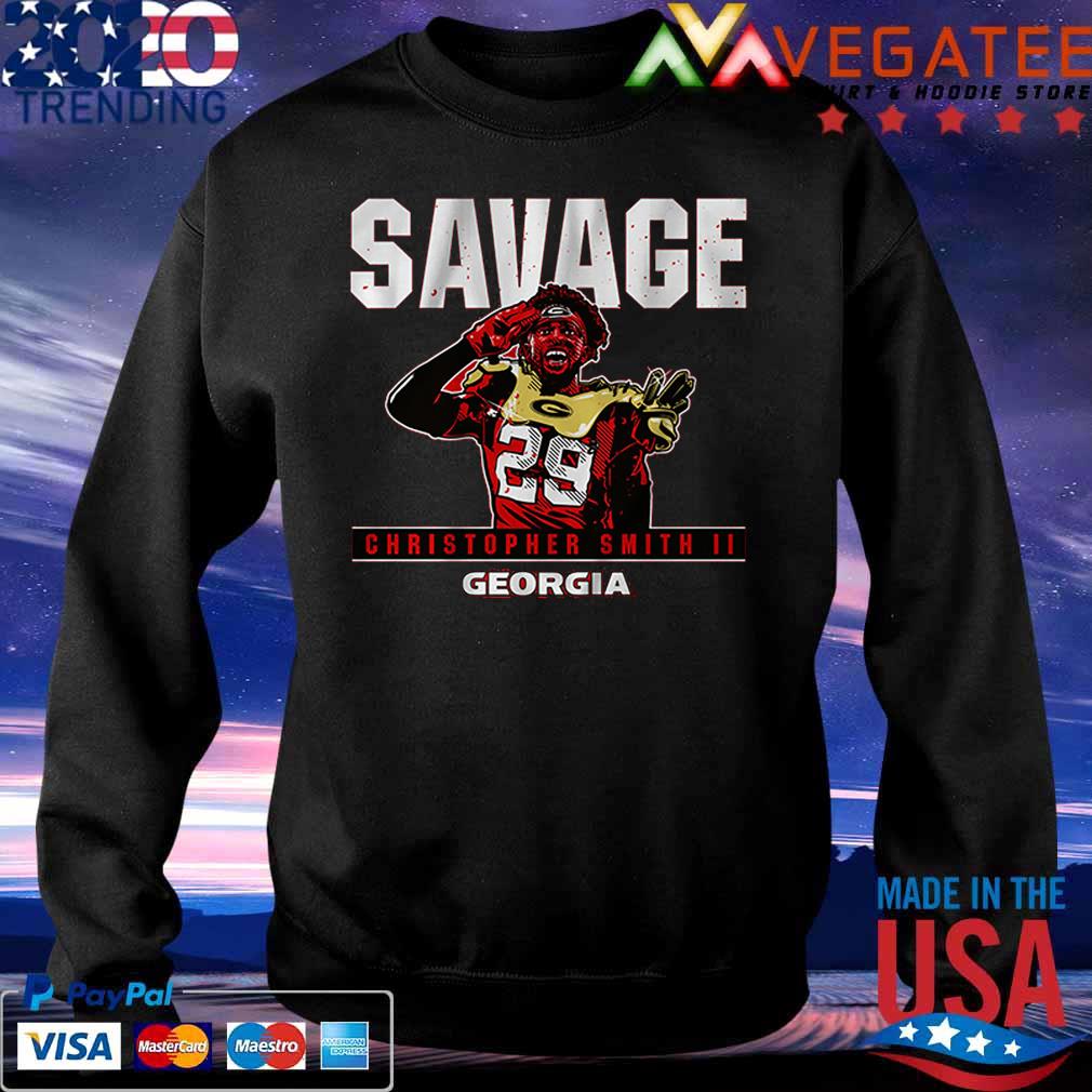 Georgia Bulldogs Football Christopher Smith II Savage Shirt Sweatshirt