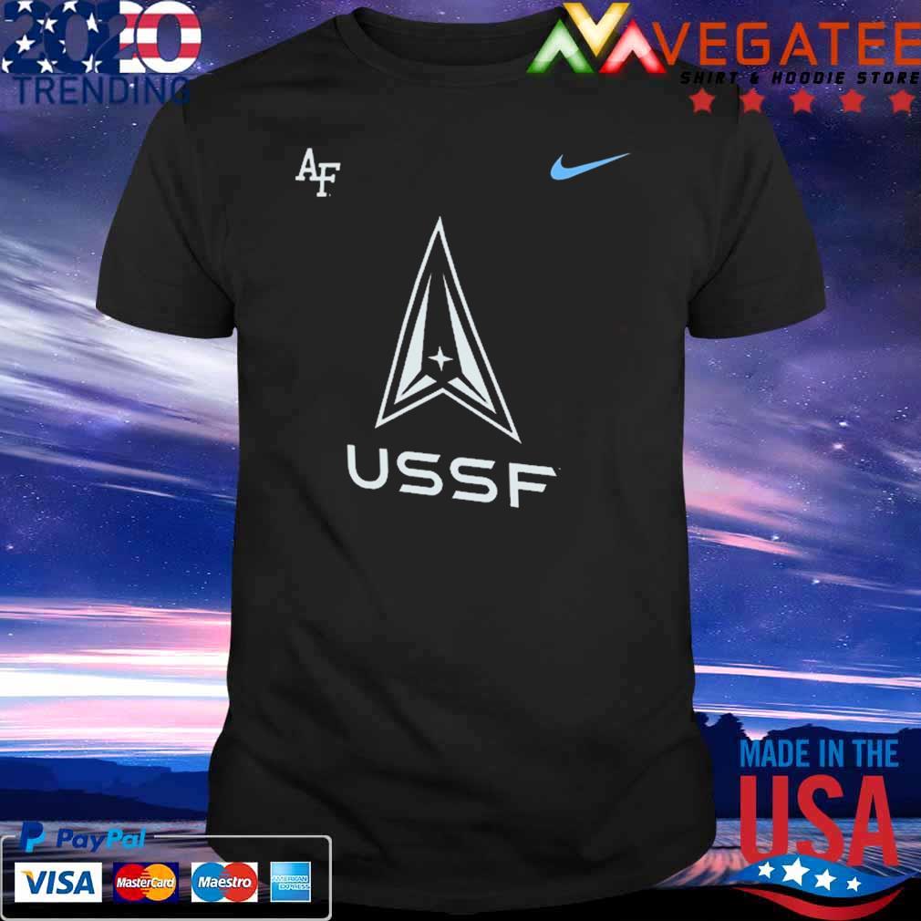 Nike Black Air Force Falcons Space Force Rivalry Logo Core T-Shirt