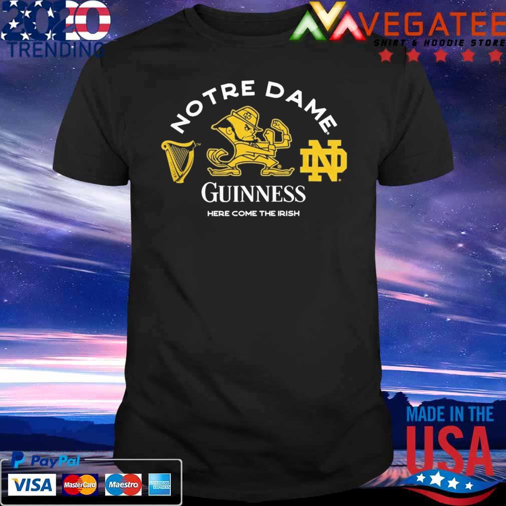 Notre Dame Fighting Irish football Guinness Here Come The Irish Shirt