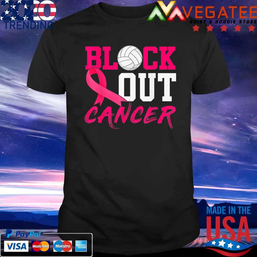 Volleyball Black out breast cancer shirt