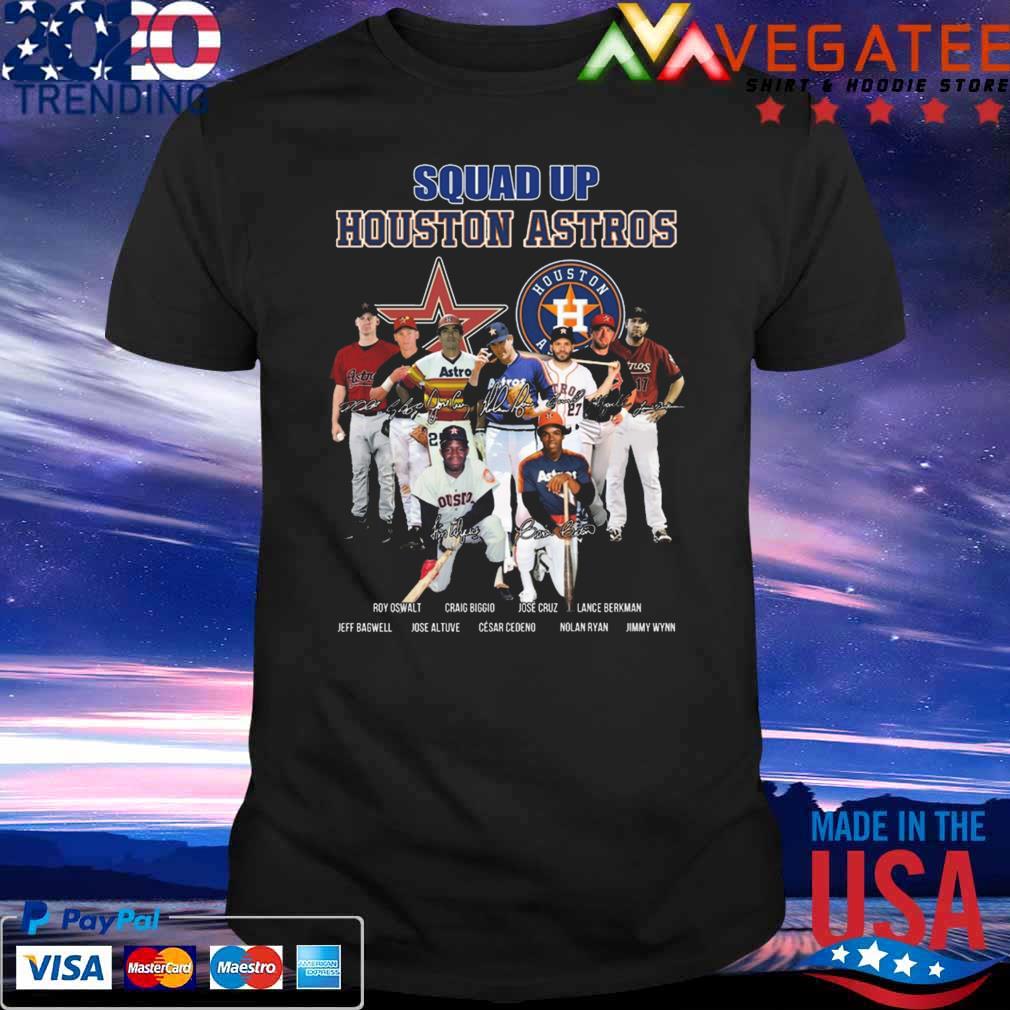 Awesome Squad up Houston Astros 2022 AL Champions signatures shirt