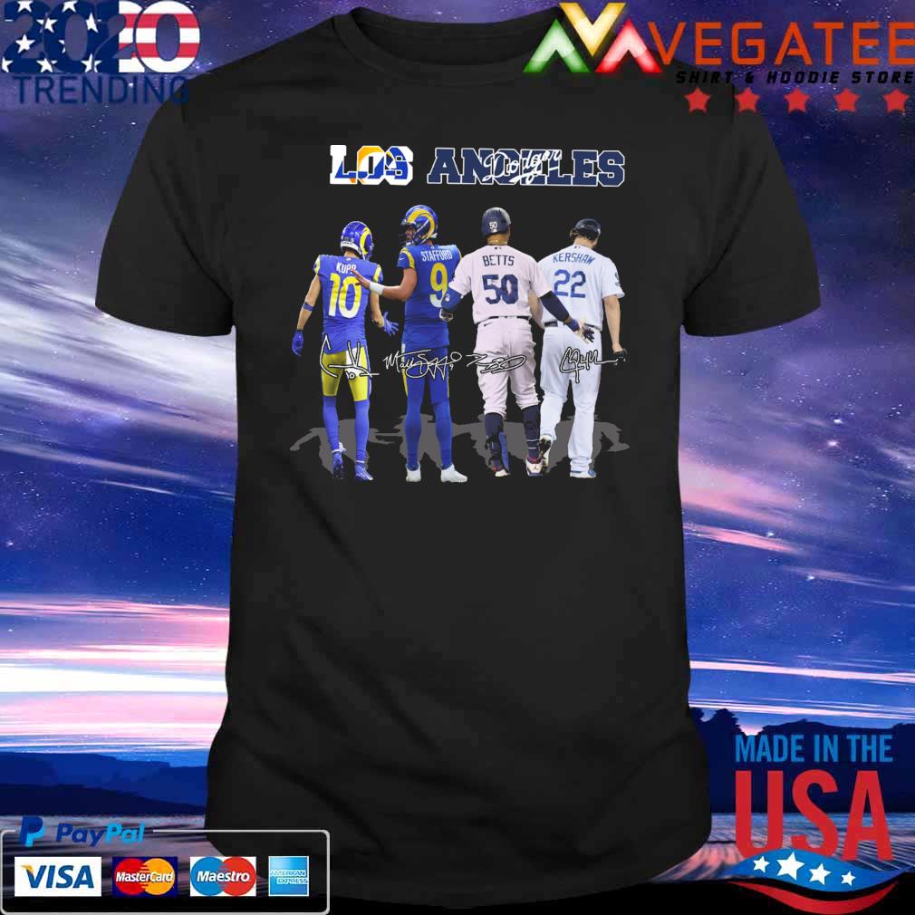 Official Los Angeles Sports Kupp Stafford and Betts Kershaw signatures shirt