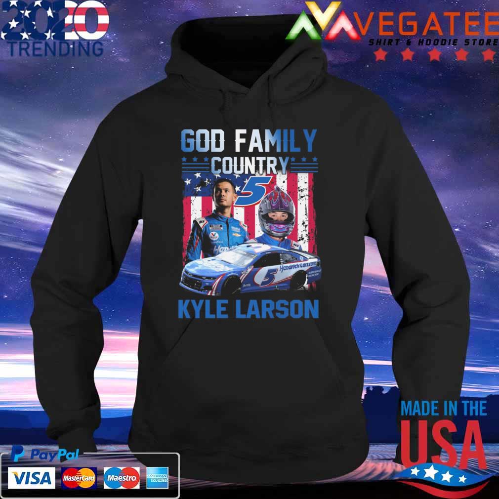 God Family country Kyle Larson American flag s Hoodie