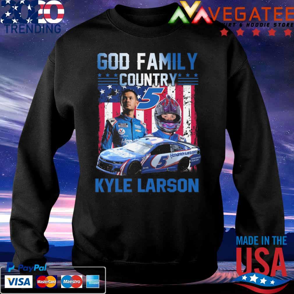God Family country Kyle Larson American flag s Sweatshirt