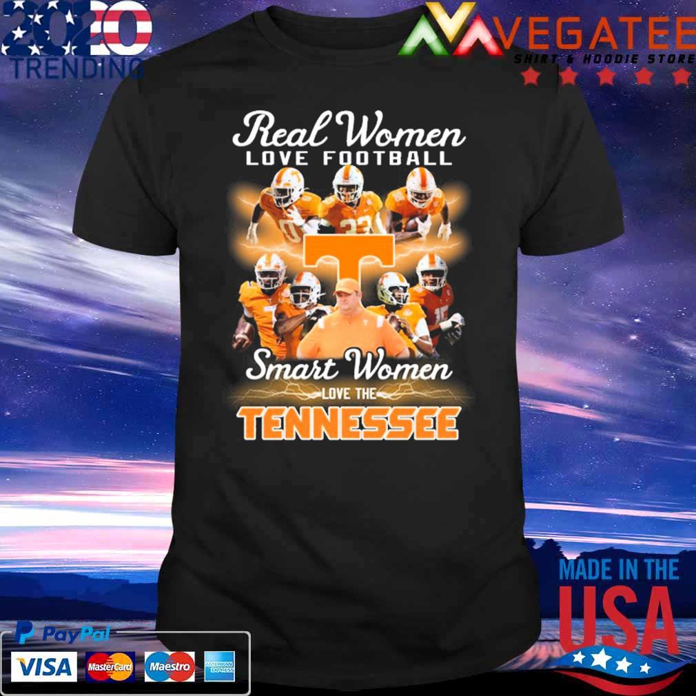 NCAA Real Women Love Football Smart Women Love Tennessee Shirt