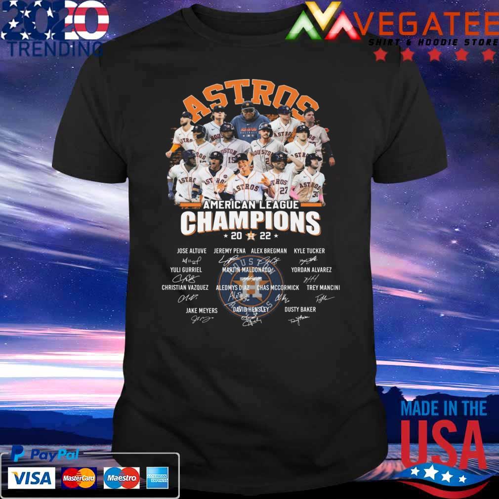 Official Houston Astros team 2022 American League Champions signatures shirt