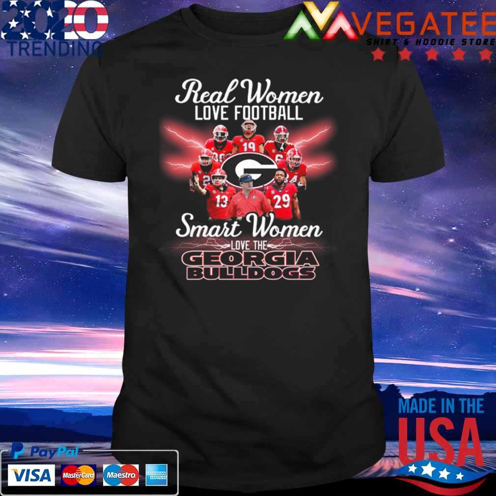 Official Real Women love football smart Women love the Georgia Bulldogs team shirt