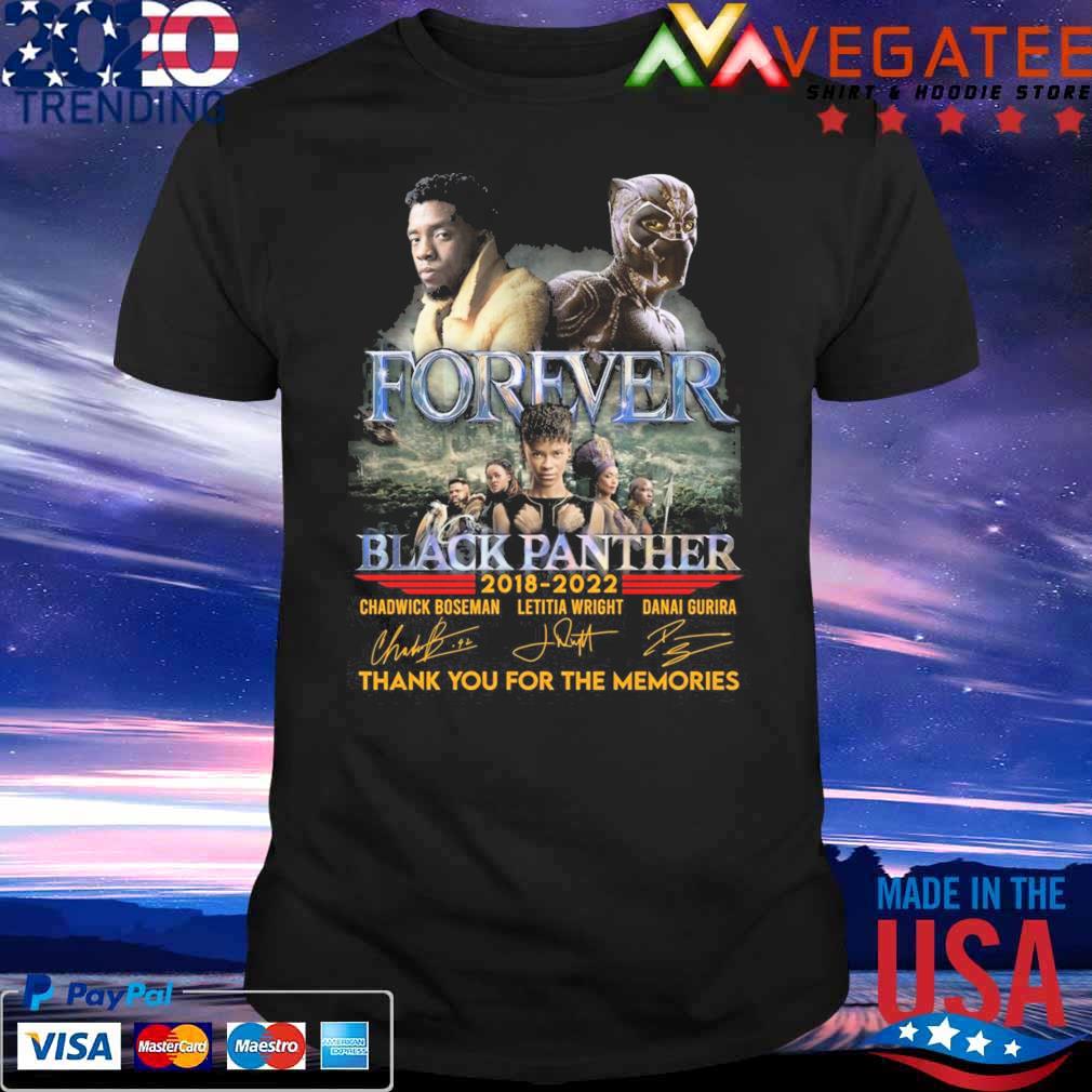 Forever Black Panther II 2018-2022 thank you for the memories signatures shirt