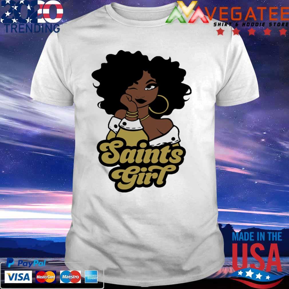 New Orleans Saints football Black Girl 2022 shirt