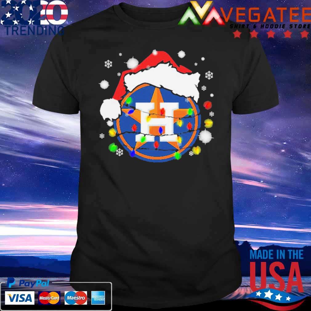 Santa Houston Astros Lights Merry Christmas Lights Sweater