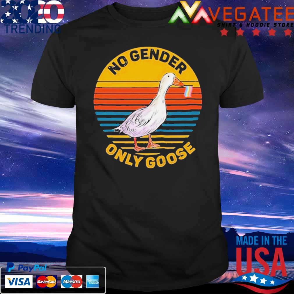 No Gender Only Goose Gender Neutral Pride Flag Vintage Shirt