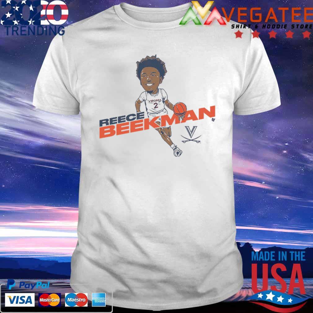 Virginia Basketball Reece Beekman Caricature tee shirt
