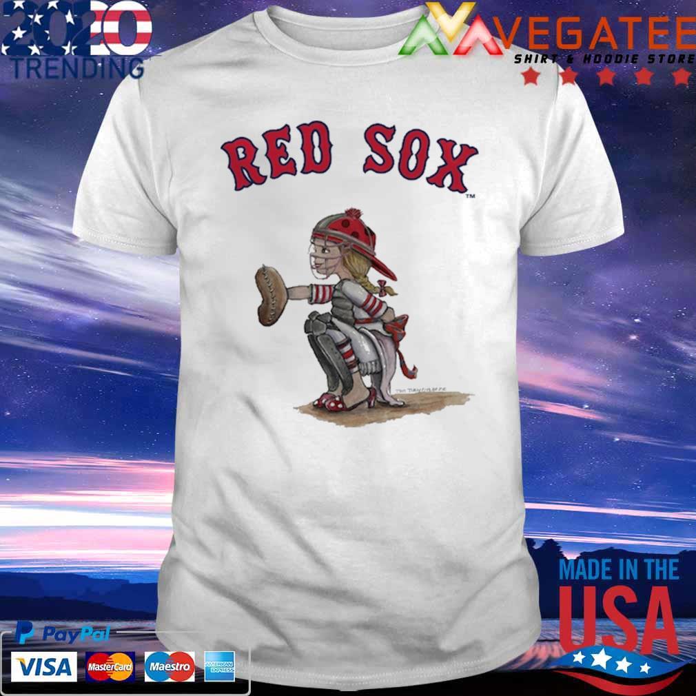 Toddler Boston Red Sox Tiny Turnip White Kate the Catcher T-Shirt