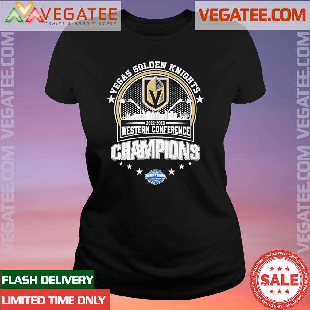 Official Las Vegas Golden Knights 2022 - 2023 Western Conference Champions  City Skyline Shirt, hoodie, sweater, long sleeve and tank top