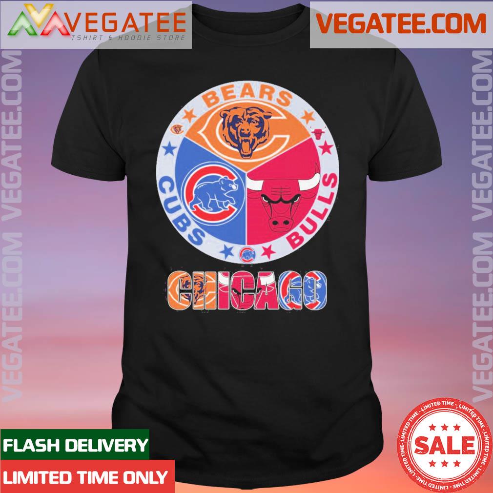Official Chicago Cubs, Bears and Bulls official logo shirt, hoodie