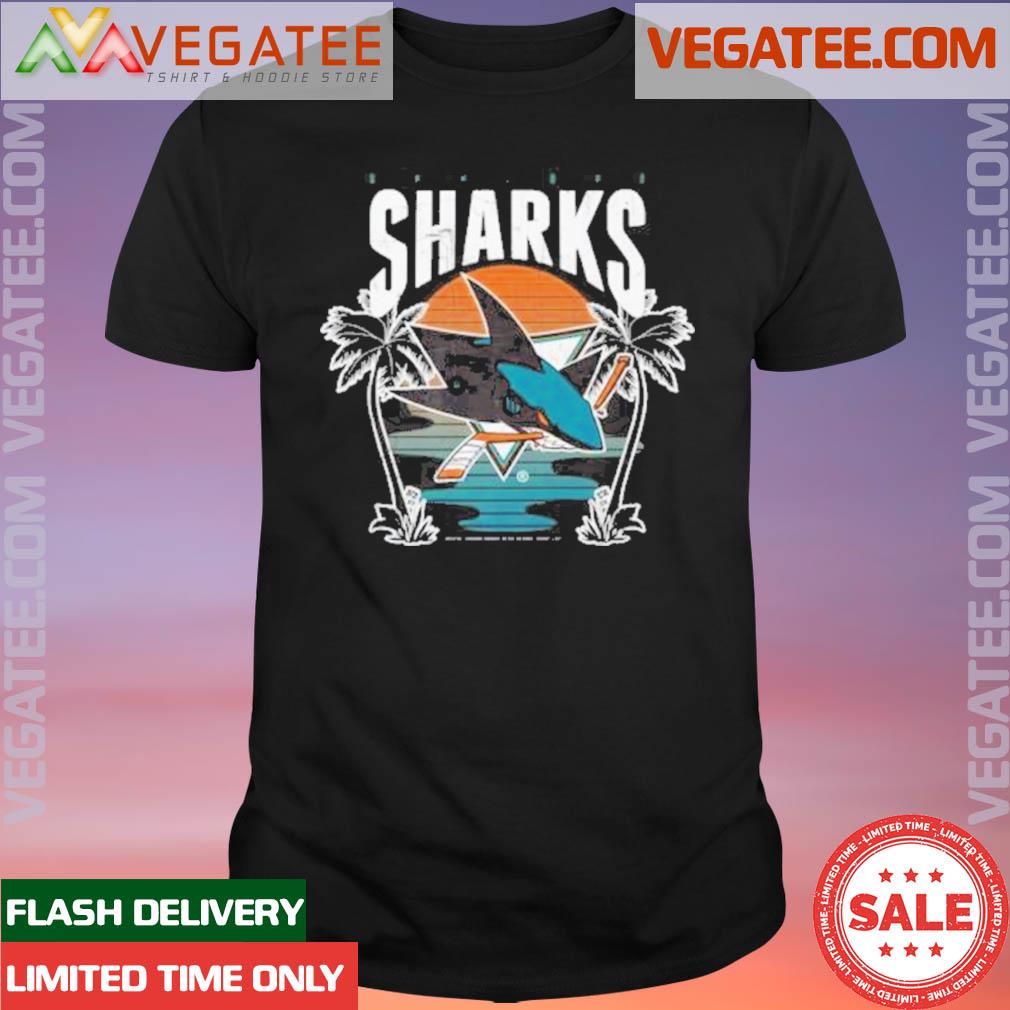 Calhoun Nhl Surf And Skate San Jose Sharks Beach Sunset T Shirt