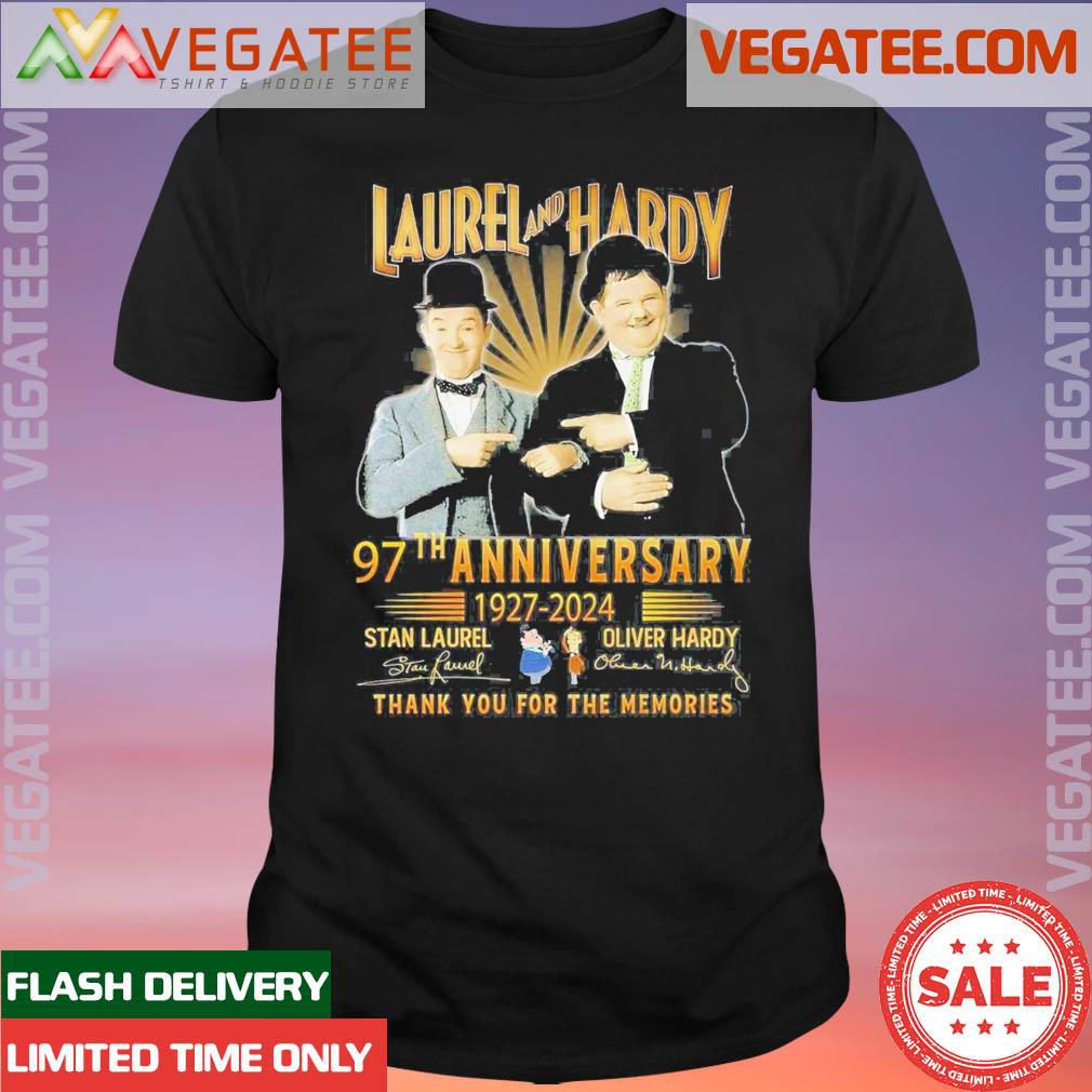 Official laurel And Hardy 97th Anniversary 1927 – 2024 Thank You For The Memories T-Shirt