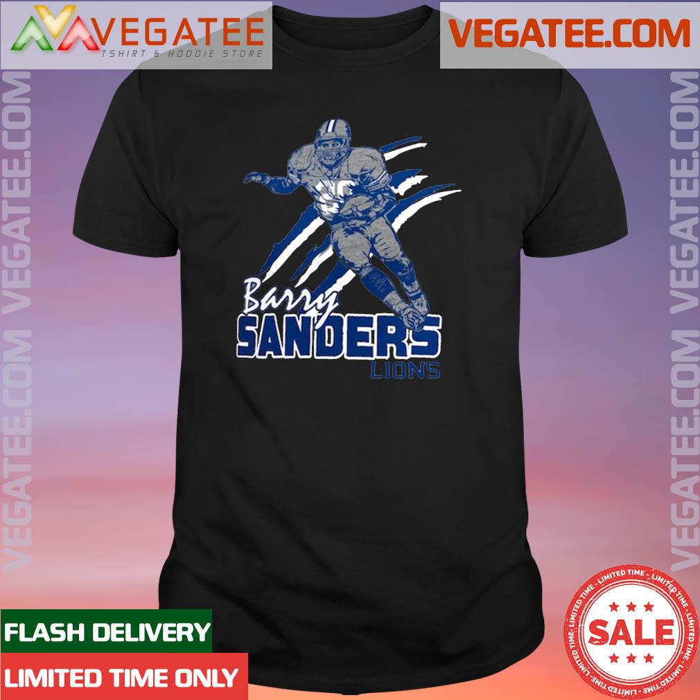 Official barry Sanders Detroit Lions Homage Retired Player Caricature T-Shirt