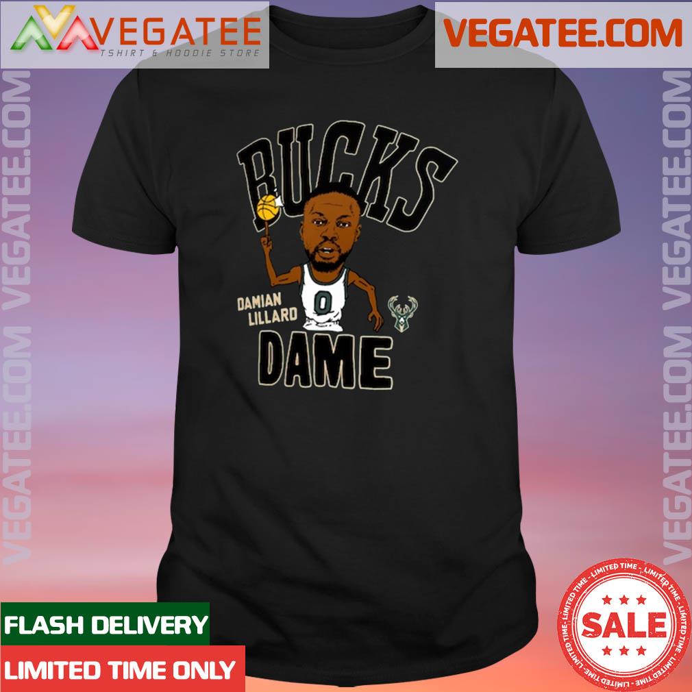 Official damian Lillard Milwaukee Bucks Homage Caricature T-Shirt