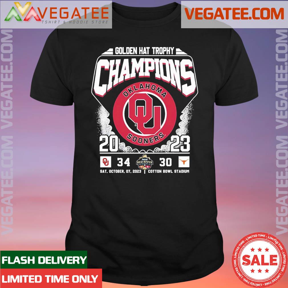 Official golden Hat Trophy Champions Oklahoma Sooners 2023 T-Shirt