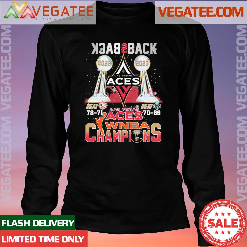 WNBA Back to back Champions Shirt Las Vegas Aces 2d t shirt - Owl