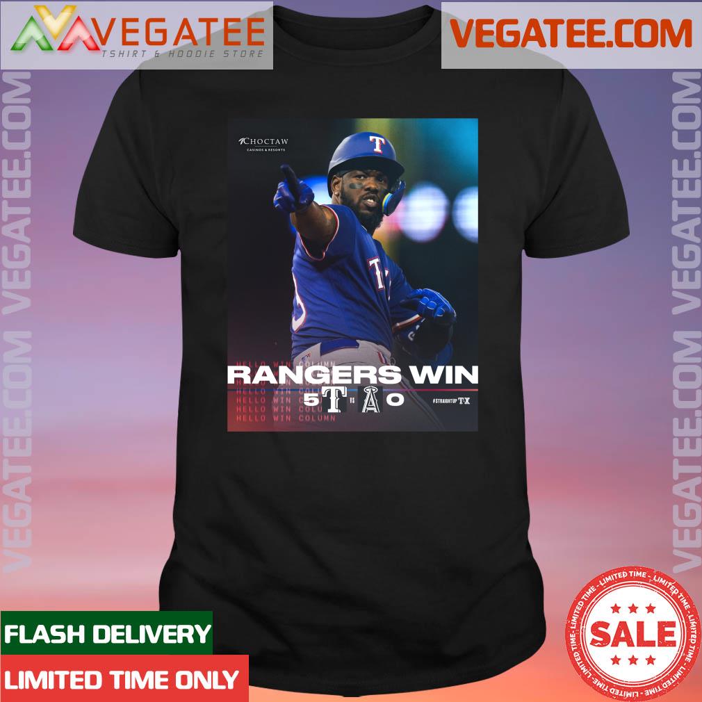 MLB Genuine Merchandise Mens Texas Rangers Baseball Blue Shirt New L