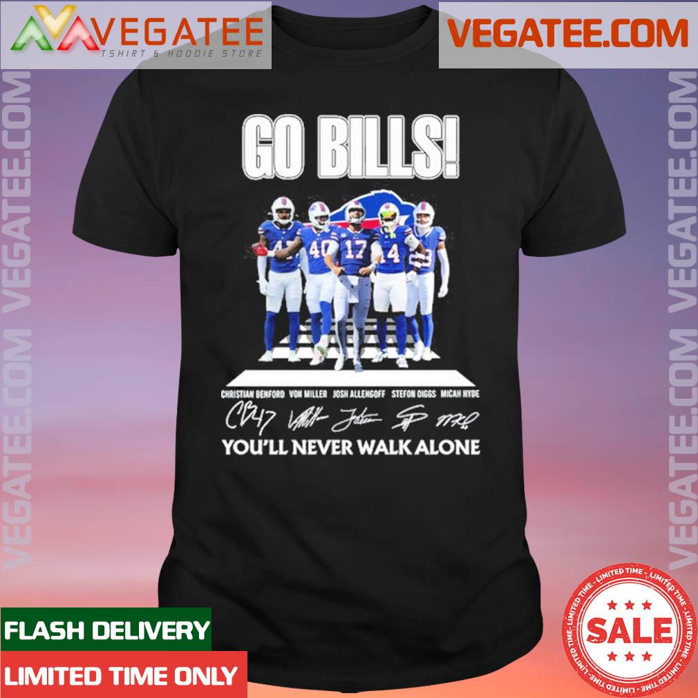 Official Buffalo Bills Go Bills You'll Never Walk Alone Signatures ...